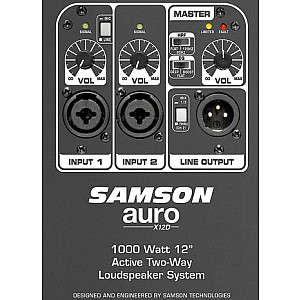 Samson Auro X12D 1000W Active Loudspeaker